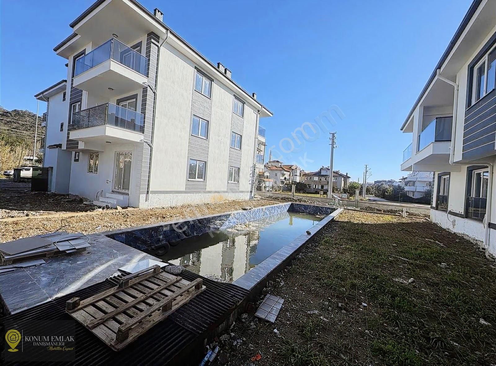 Muğla Ortaca Atatürk Mah Satılık Havuzlu 1+1 Daire - Görsel 5