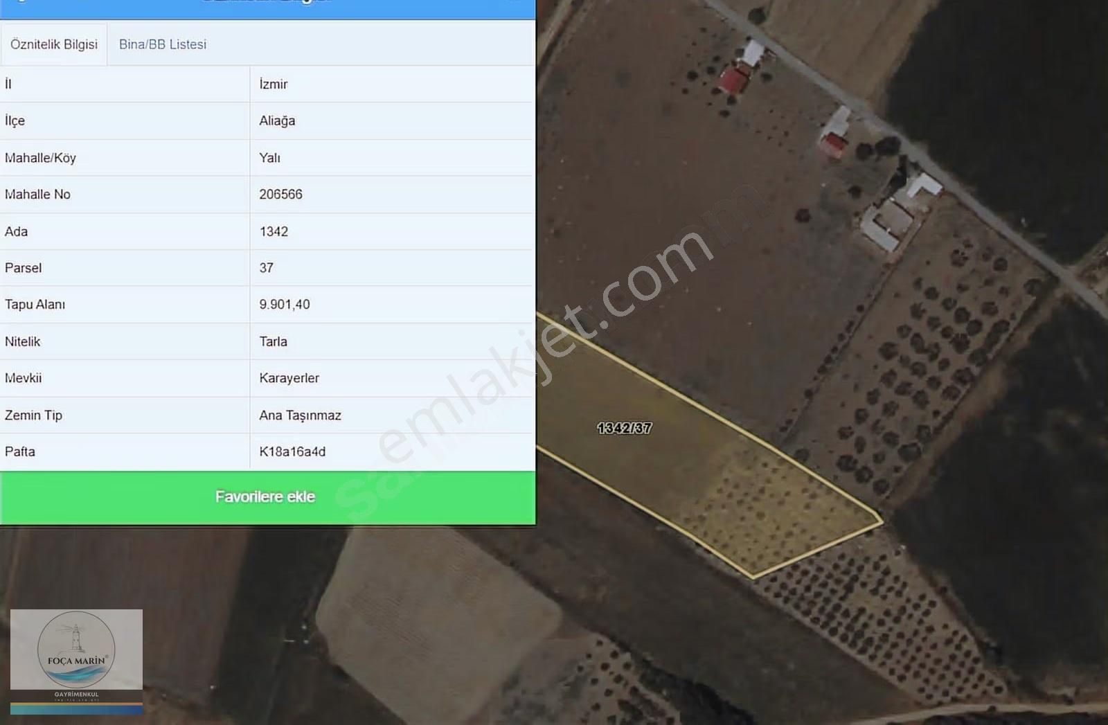 Aliağa Organize San.ve Yalı Mh. Merkeze Yakın 4.950 M2 Tarla - Görsel 3