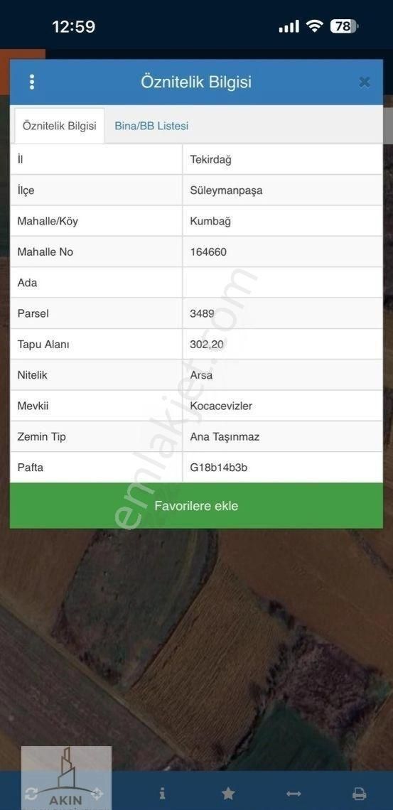 Tekirdağ Kumbağ Bölgesinde Satılık 302 M2 Arsa - Görsel 3