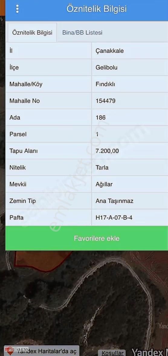 Çanakkale Gelibolu Fındıklı Köyünde Satılık Tarla - Görsel 7