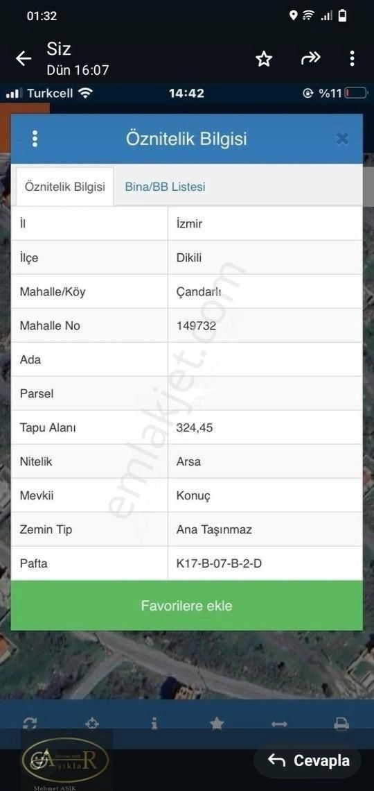 İzmir Dikili Çandarlı 335 M2 Satılık Villa Arsası - Görsel 2