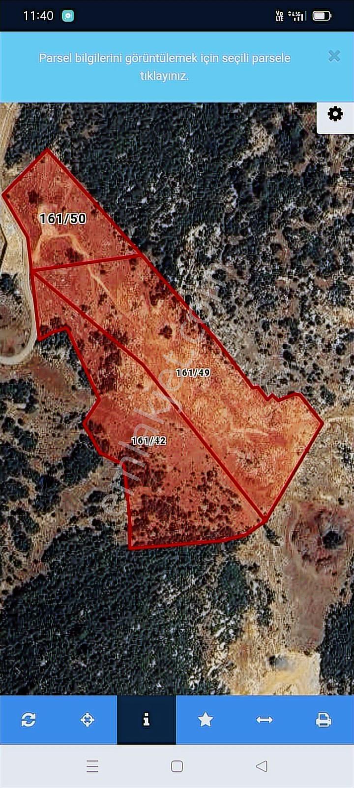 Kerimler'de Meşe Et Karşısı Yol Üzerinde 51.428 M2 Satılık Tarla