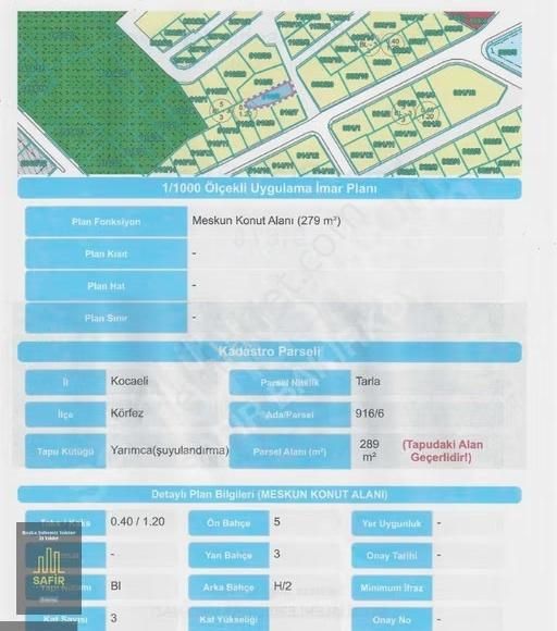 Kocaeli Körfezde 290m2 Yatırımlık Arsa - Görsel 11