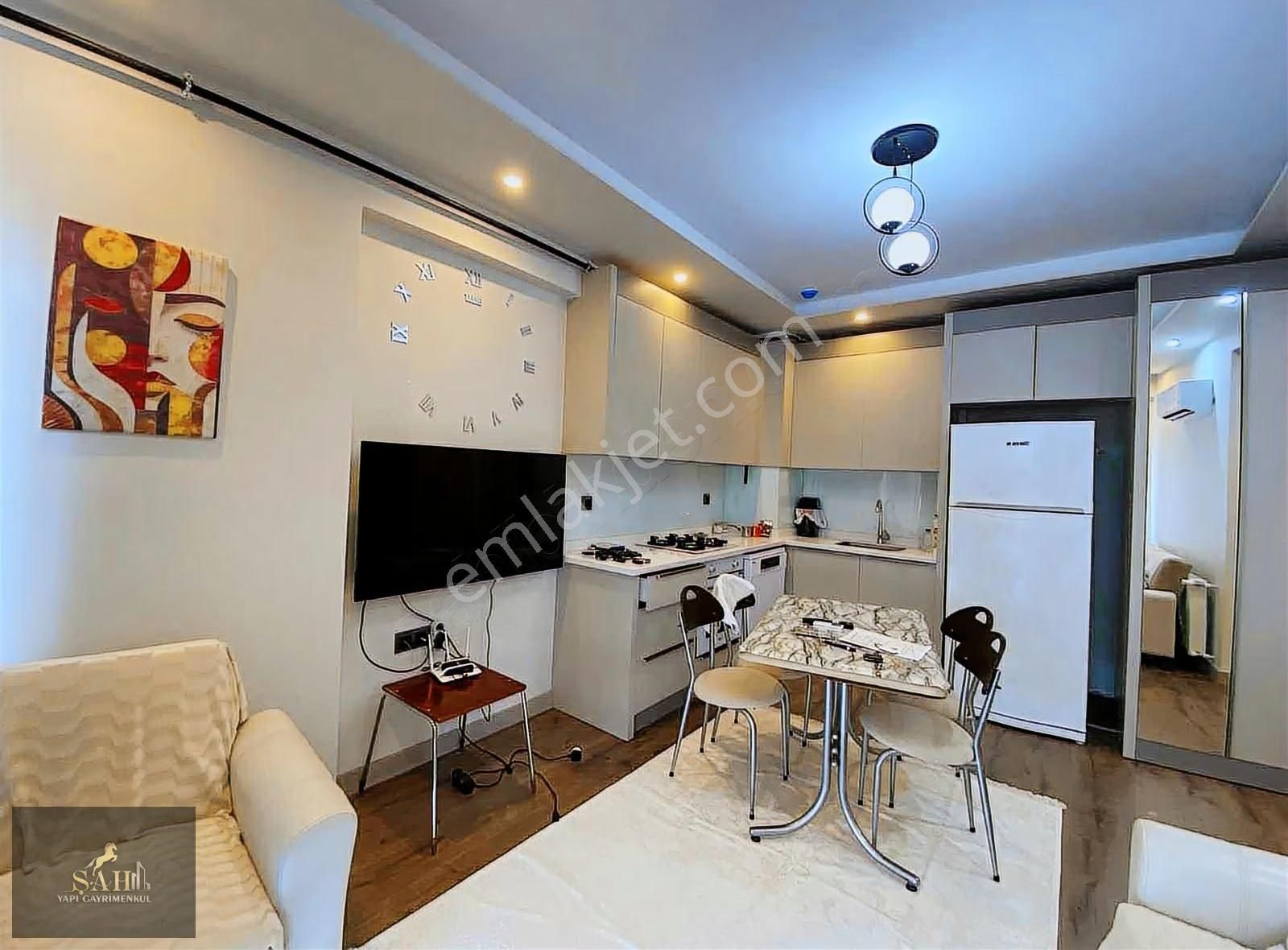 Şah Yapı'dan Aylık Ödemeli Lüks Eşyalı 1+1 Kiralık Daire - Görsel 14