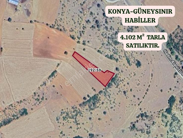 Konya Güneysınır Habiller Köyünde 4.102 M² Tarla Satılıktır - Görsel 2