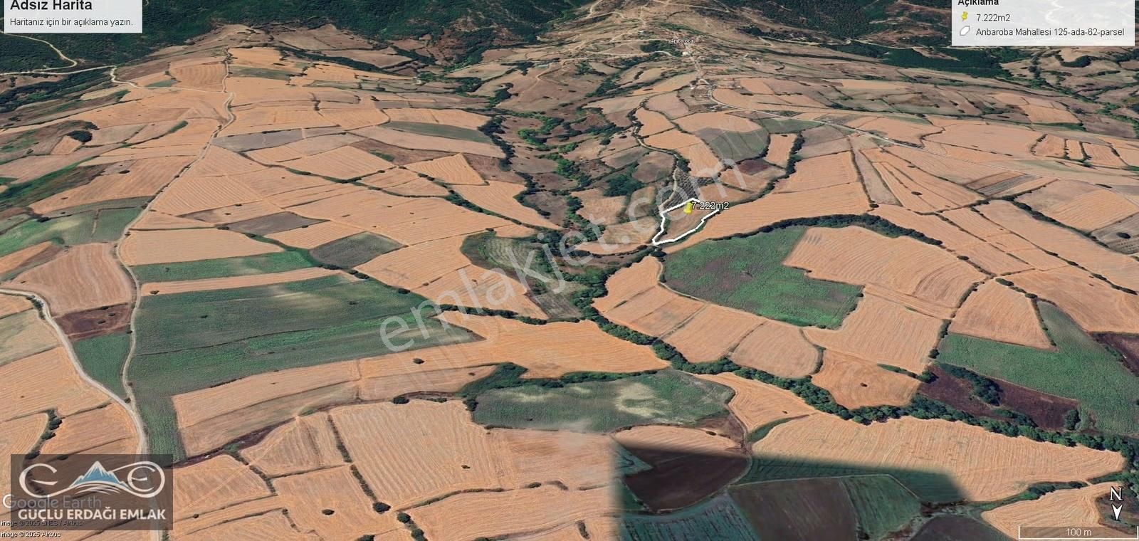 Biga Ambarobada Yola Cepheli, Manzaralı 7.222 M² Tarla Uygun - Görsel 2