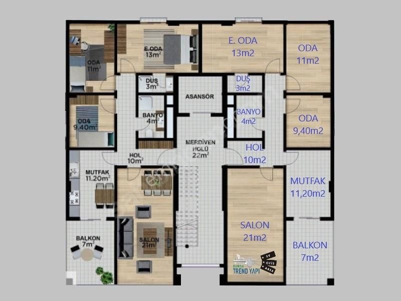 Odunluk Mahallesinde Satılık 3+1 Sıfır Lüks Daire - Görsel 3