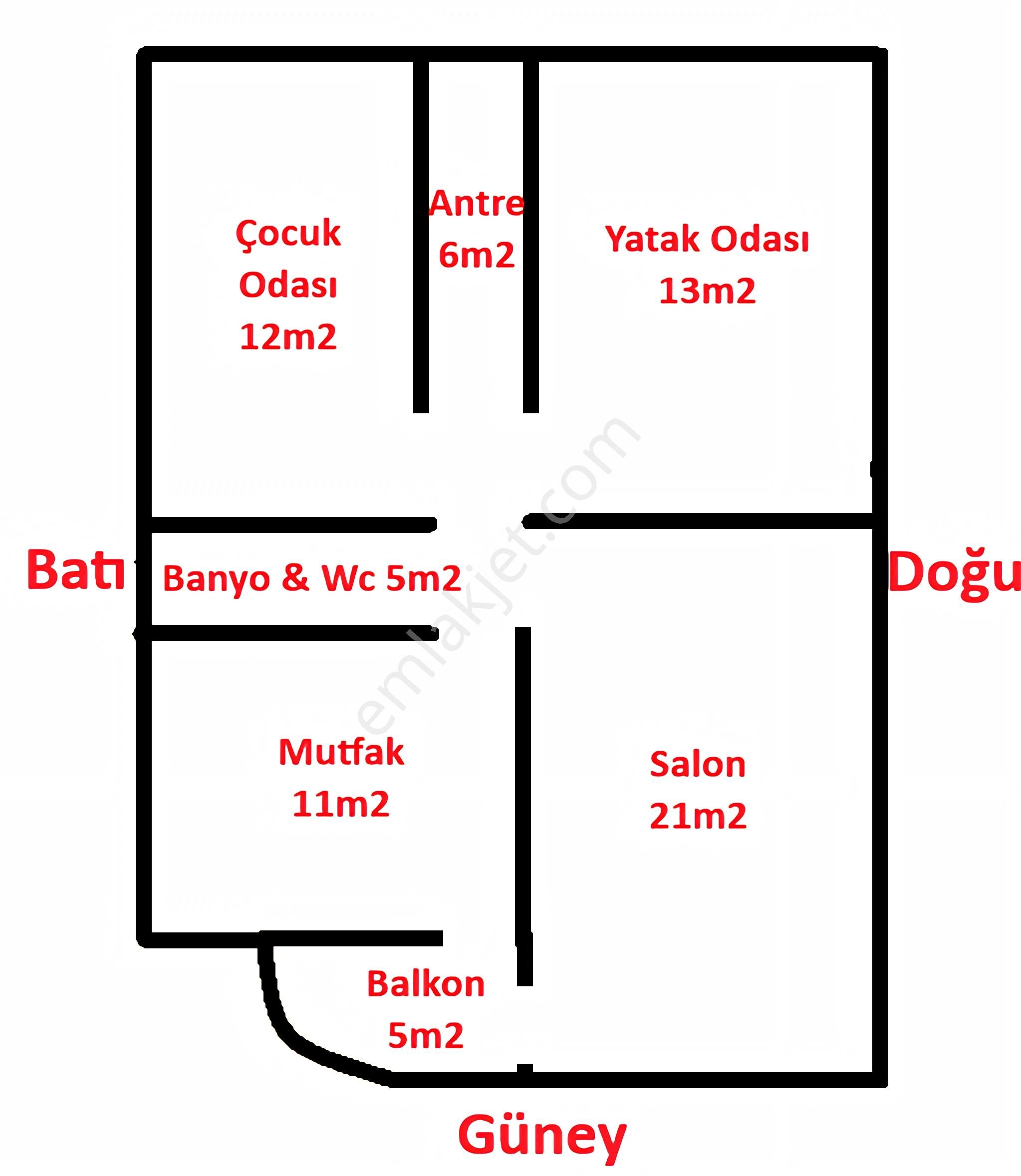 Antalya Kızıltoprak Mah. Otoparklı 90m2 2+1 2. Kat Kiralık Daire - Görsel 35