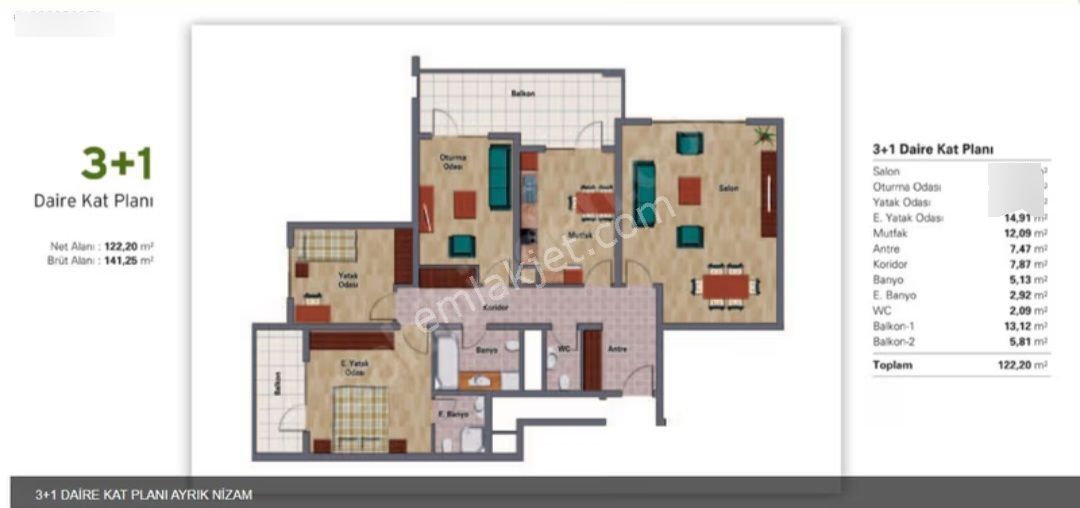 Botanik 2 Konutları 3+1 Satılık Daire - Görsel 2