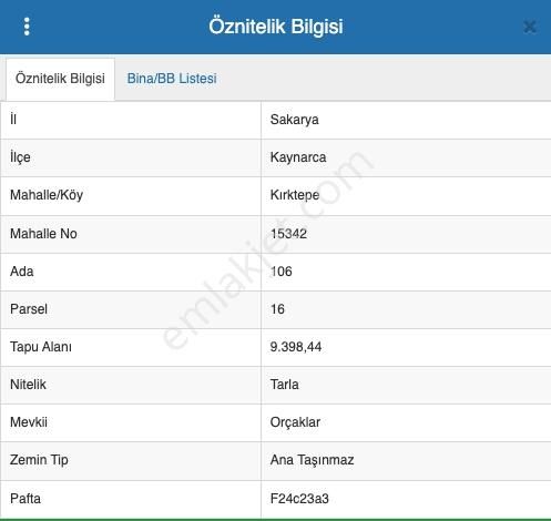 9368 M2 Satılık Tarla Kaynarca Merkeze Yakın Kırktepe'de - Görsel 5