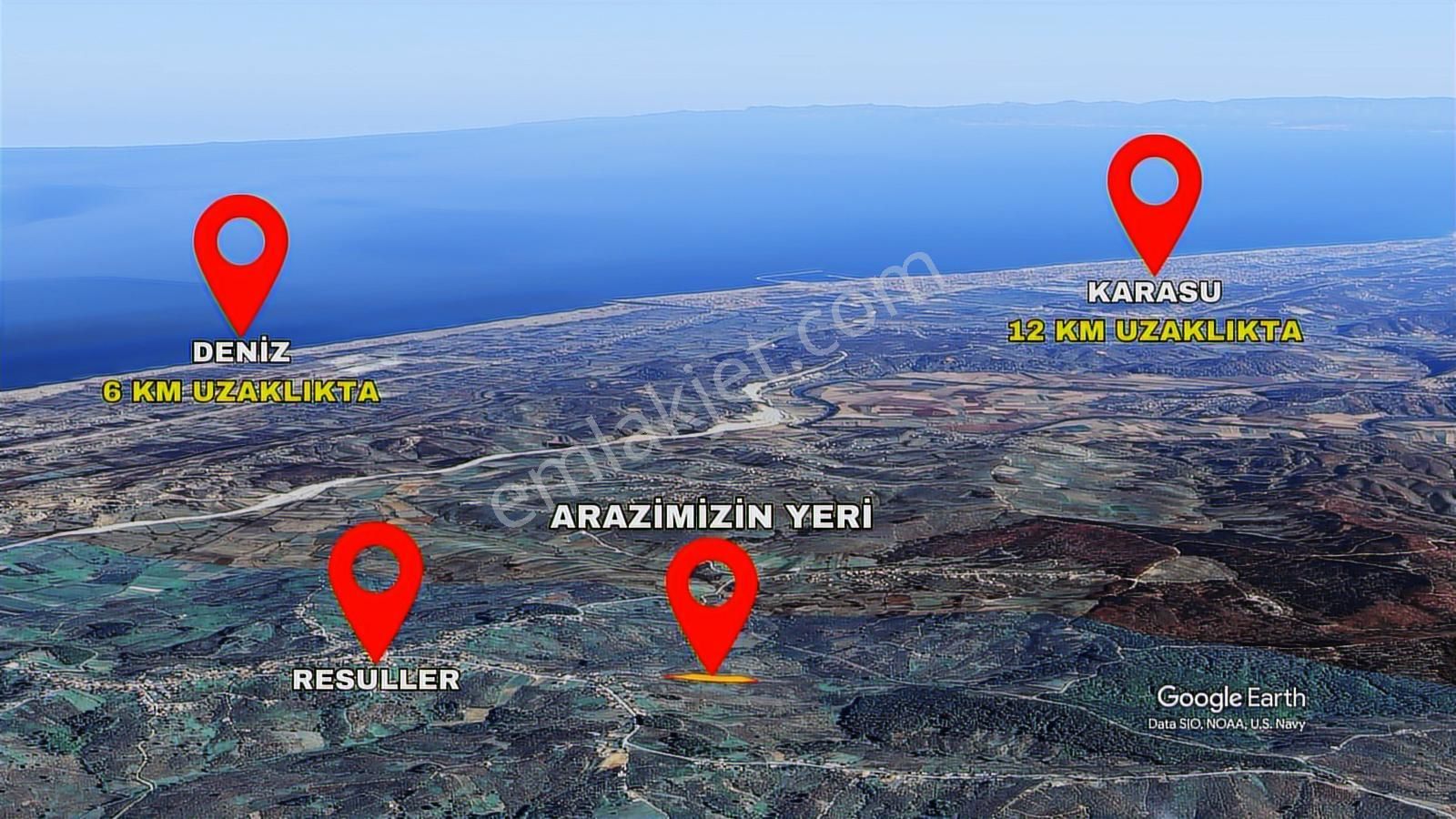 Karasu Resuller Yatırımlık Kadastro Yol Cepheli 14975 M2 Tarla - Görsel 4