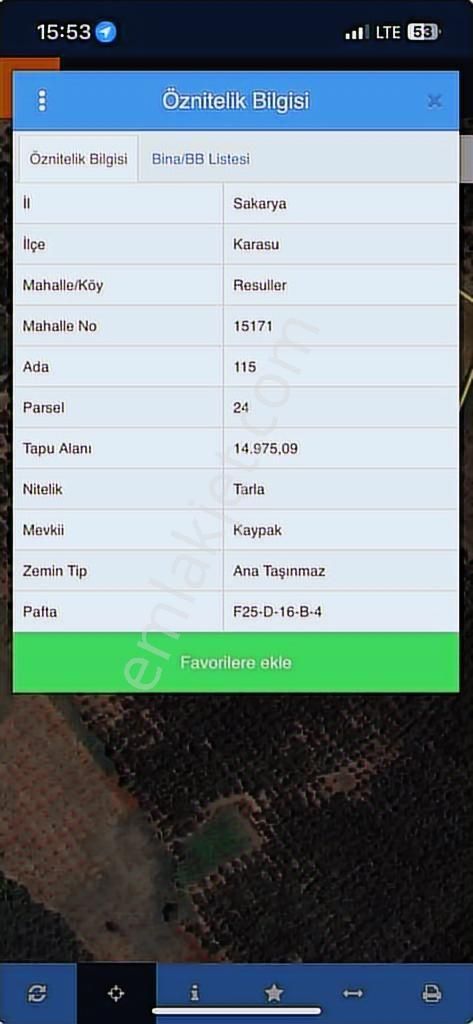 Karasu Resuller Yatırımlık Kadastro Yol Cepheli 14975 M2 Tarla - Görsel 15