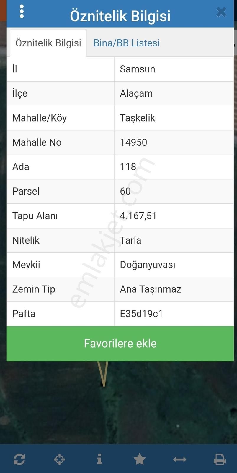 Mavi Atlastan Alaçam Taşkelikte Yola Cephe Satılık Tarla - Görsel 16