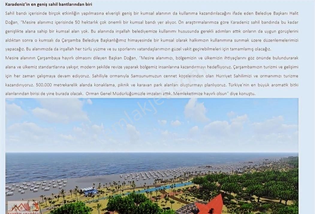 Samsun Çarşamba'da Satılık 3 Villalık Arsa/tarla - Görsel 2