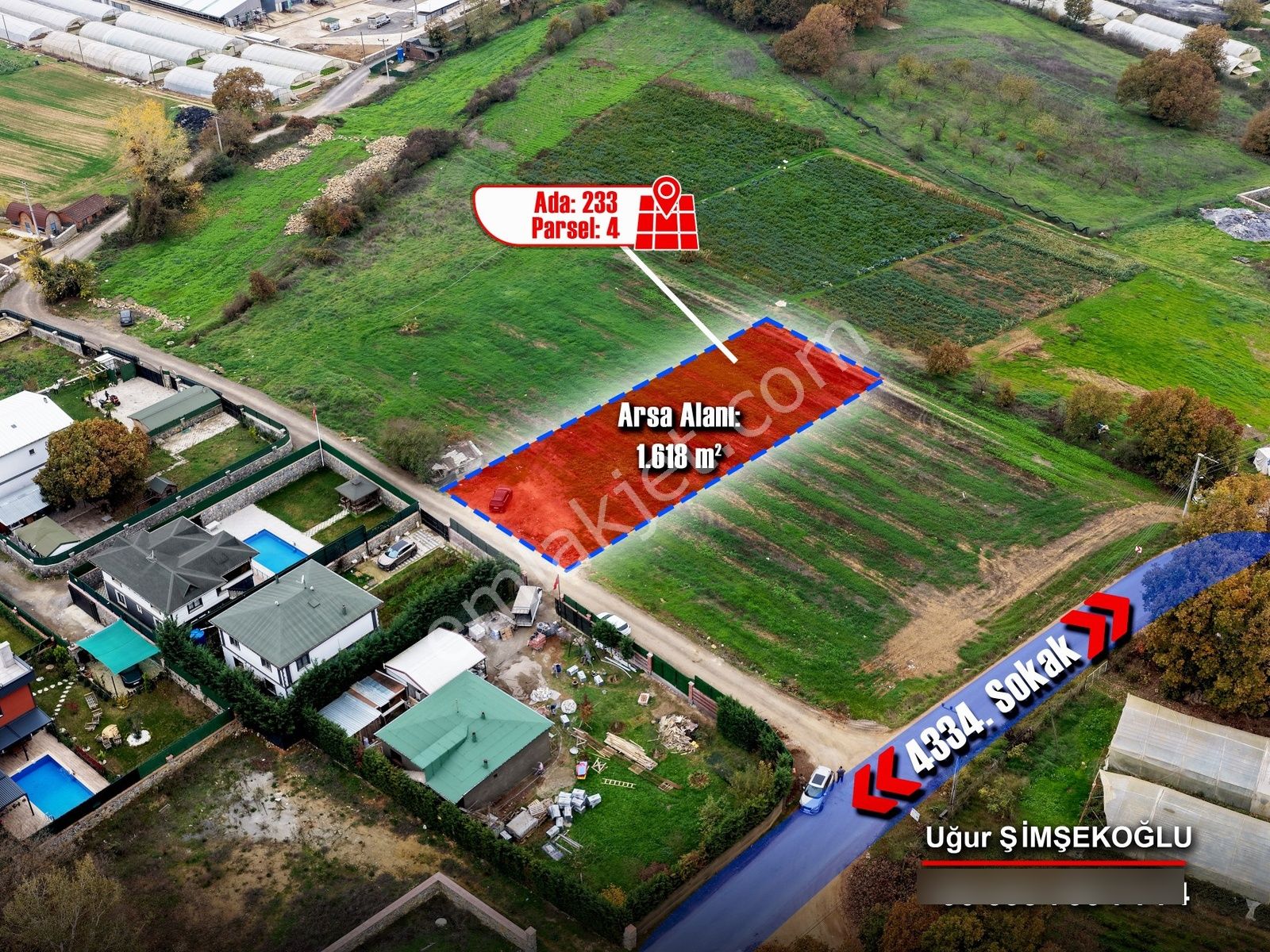 Tbc Gayrimenkul | Gebze Ovacık'da 1.618m² Satılık Arsa