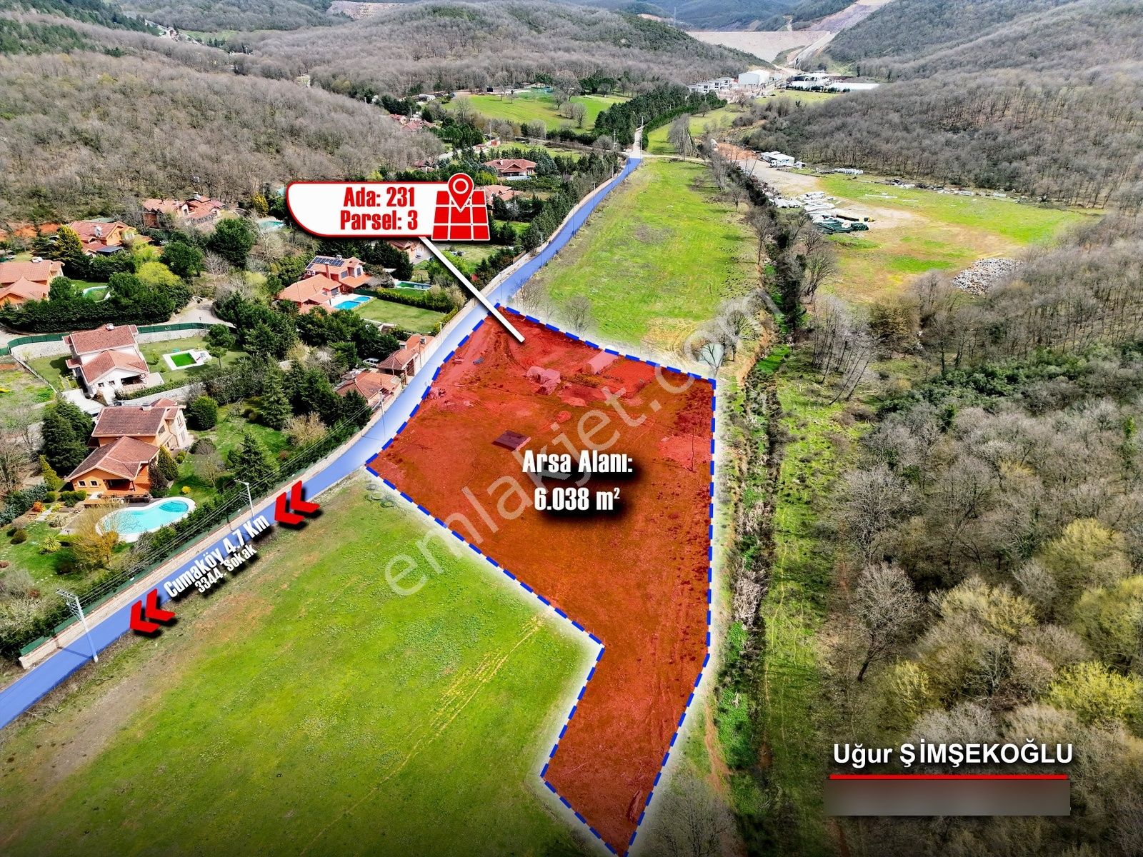 Tbc Gayrimenkul Gebze Cumaköy'de 6.038 M² Satılık Tarla Tek Tapu - Görsel 2