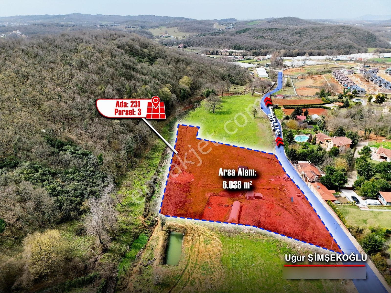 Tbc Gayrimenkul Gebze Cumaköy'de 6.038 M² Satılık Tarla Tek Tapu - Görsel 11