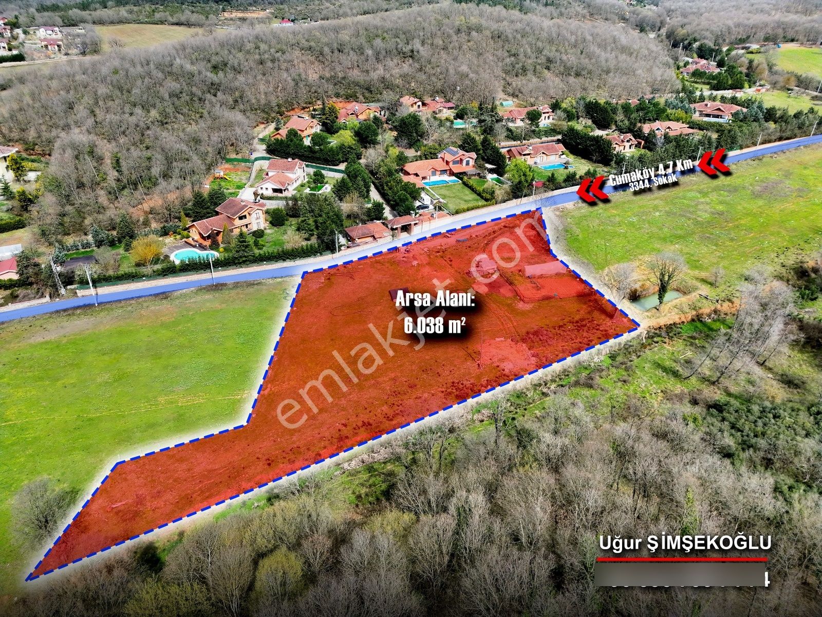 Tbc Gayrimenkul Gebze Cumaköy'de 6.038 M² Satılık Tarla Tek Tapu