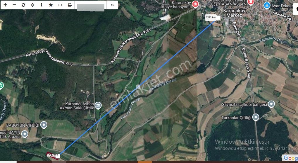 Çatalca Karacaköyde Satılık Arsa , 560 M2 Yolu Var - Görsel 2