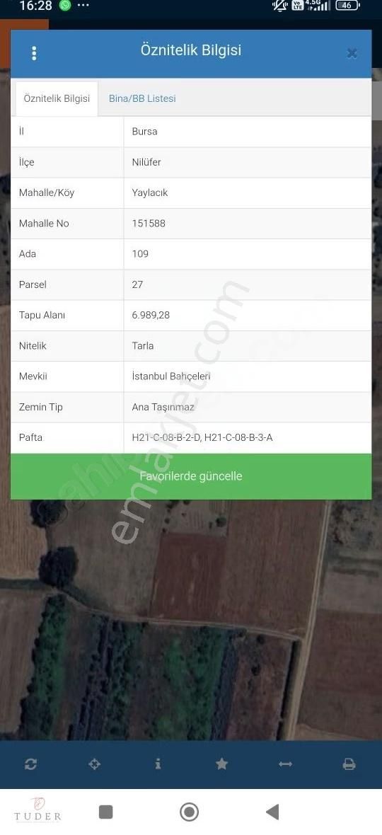 Nilüfer Yaylacıkta Yatırımın Adresinde 7 Dönüm Tarla - Görsel 17