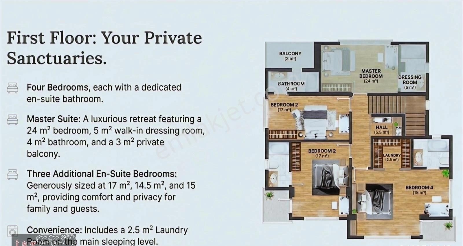 Kamiloba Müstakil, Franke Mutfaklı Ve Özel Havuzlu Akıllı Villa - Görsel 5