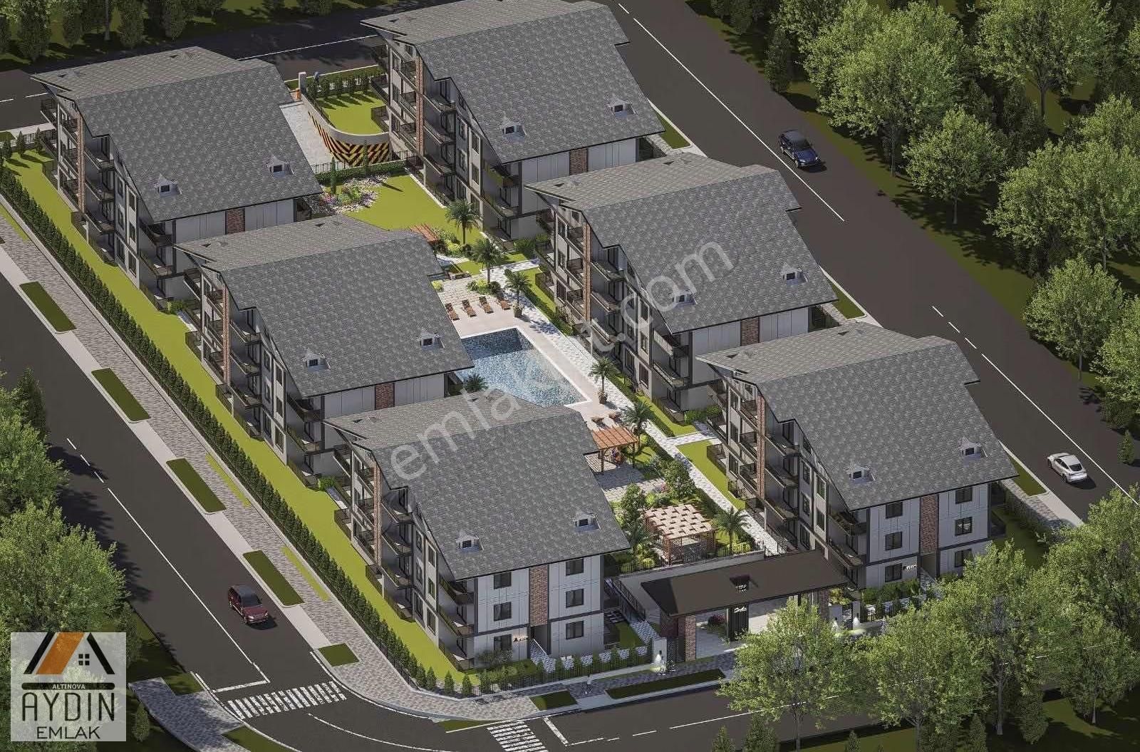 Yalova Altınova'da Havuzlu Sitede Satılık Bahçe Katı 1+1 Daire