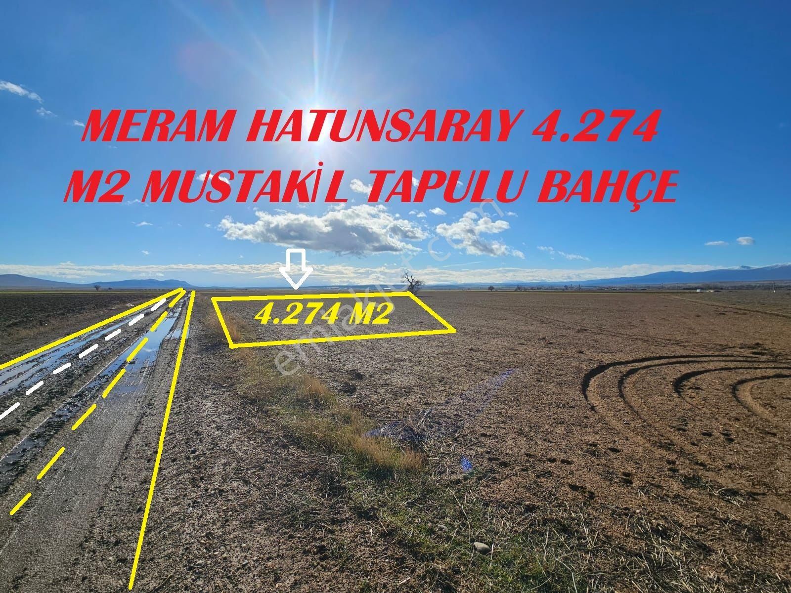 Hatunsaray'da 4.274 M² Ana Yola Yakın Müstakil Tapulu Bahçe