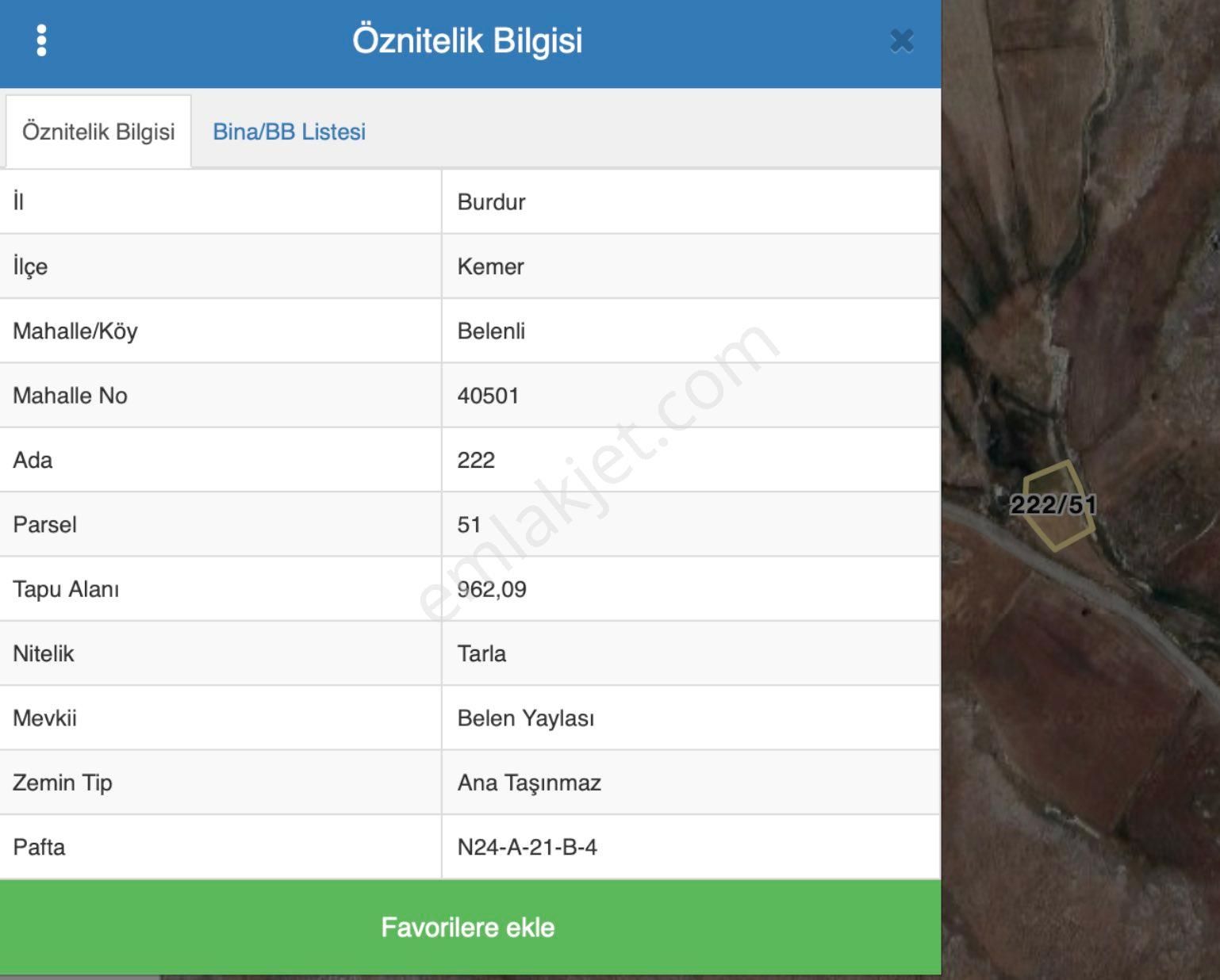 Yatırımcıya Uygun Kadastro Yolu Cepeli Tarla