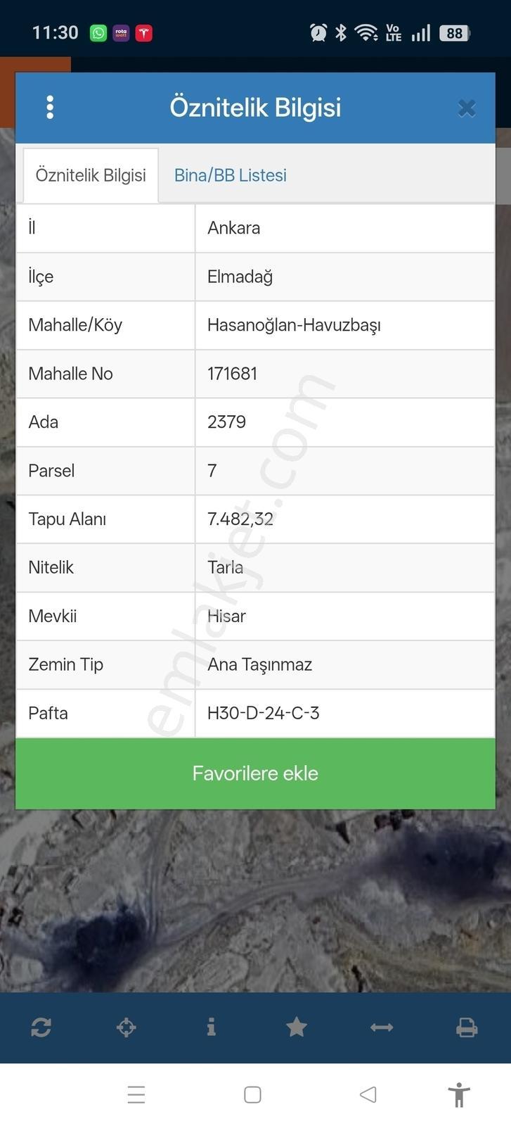 Hasanoğlan/havuzbaşı/hisar Mevkii/imar Yanı/tek Tapu/8 Dönüm - Görsel 20