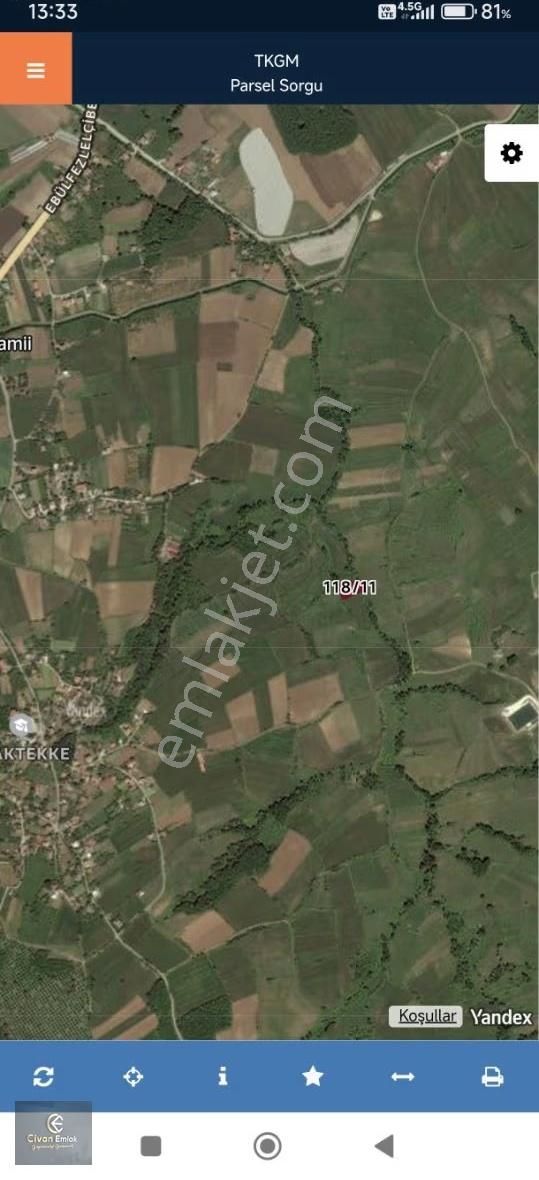 Civan'dan Aktekke'de Satılık 1232 M² Tarla - Görsel 10