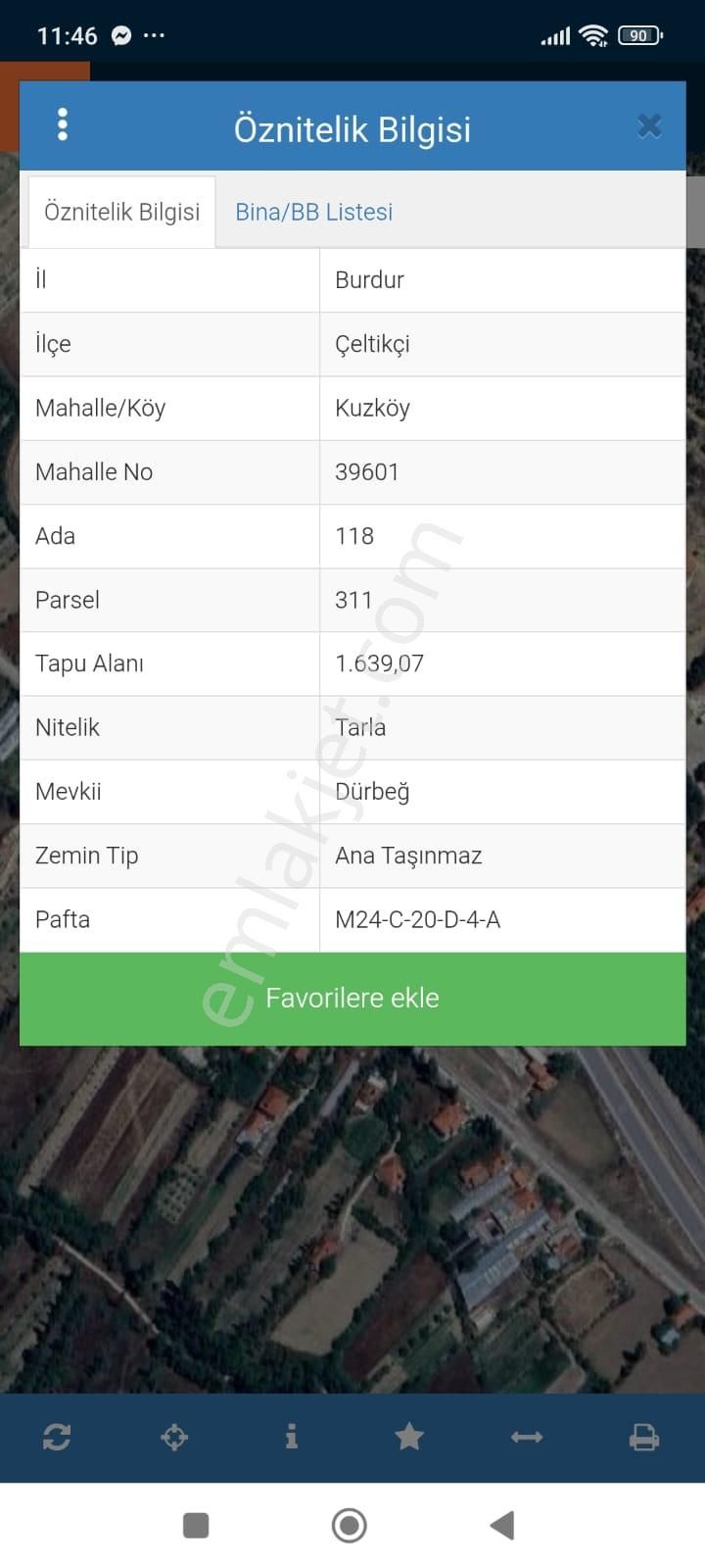 Burdur Antalya Yolu Asfalta Sıfır 1639m2 Satılık Tarla - Görsel 5