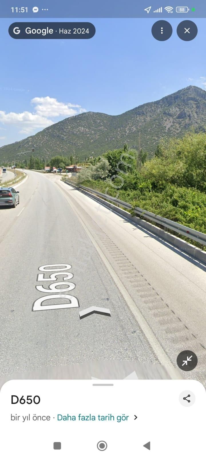 Burdur Antalya Yolu Asfalta Sıfır 1639m2 Satılık Tarla - Görsel 3