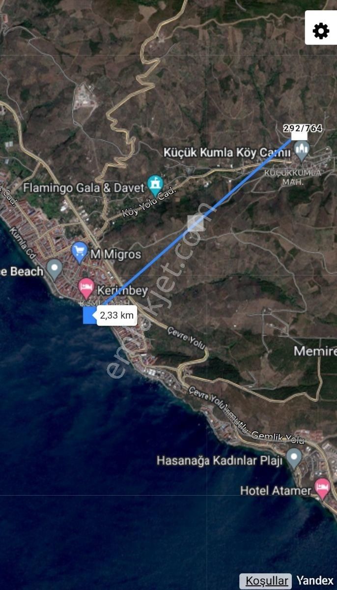 Bursa Gemlik Küçükkumla Yatırımlık Manzaralı Hobi Ve Bağevi Arsa - Görsel 3