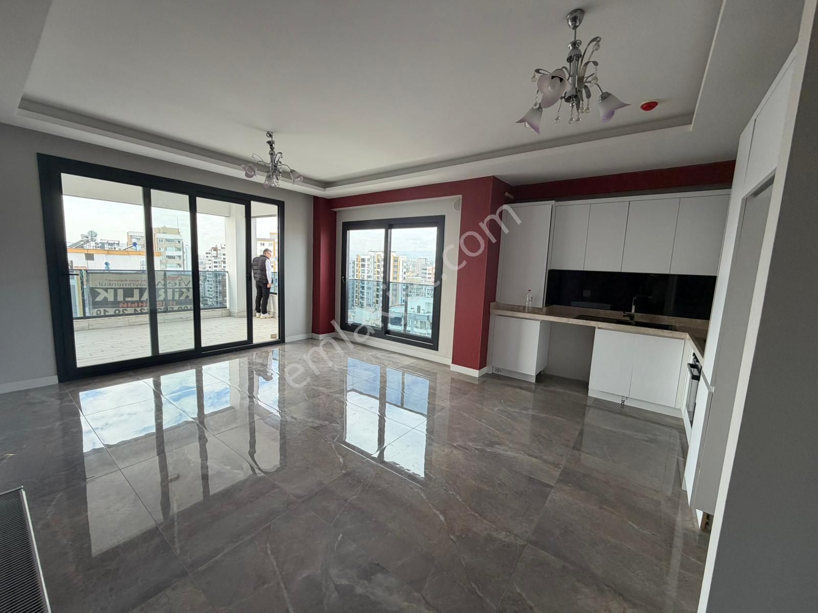 View'den Mersin Tece'de Deniz Mazaralı , Modren 2+1 Kiralık Daire