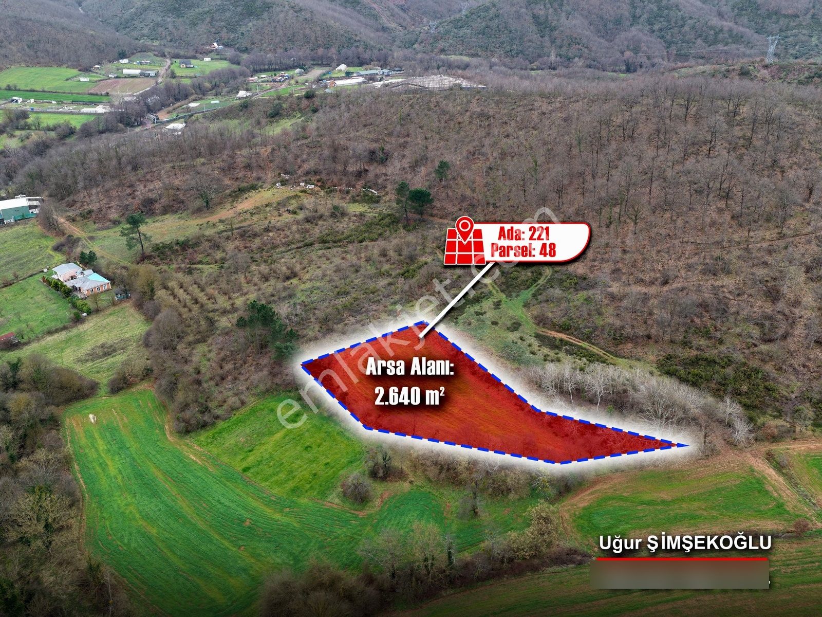 Tbc Gayrimenkul Gebze Mudarlı'da 2.640 M² Satılık Tarla Tek Tapu