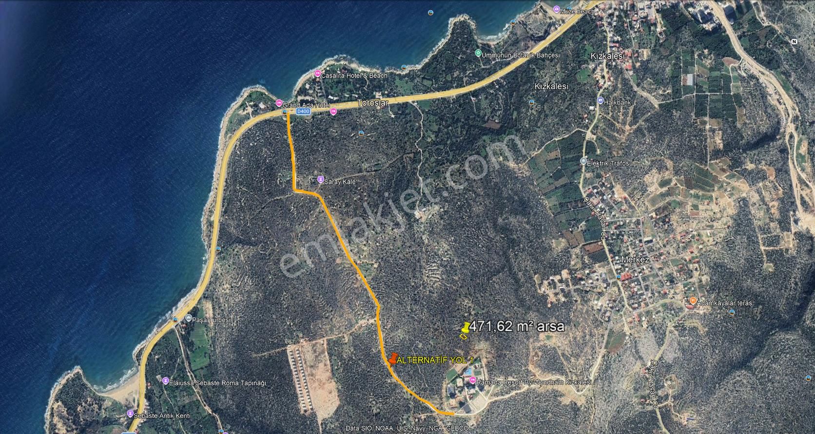 Kızkalesi Girişinde 471,62m² Satılık Arsa – Ana Yola Yakın, Yüksek Yatırım Potansiyeli - Görsel 4