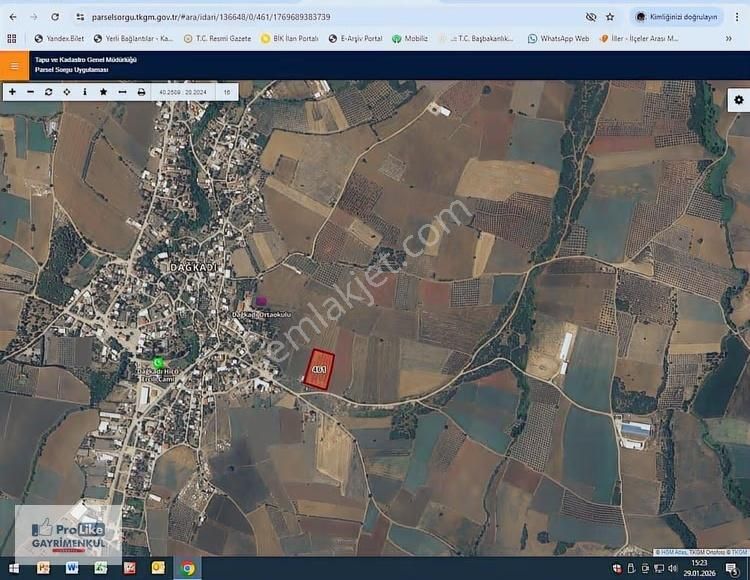 Karacabey Dağkadı Mahallesinde 7600m2 Tek Tapu