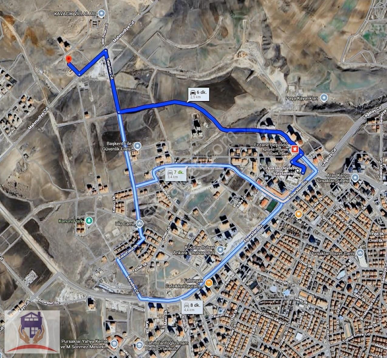 Pursaklar Sınırında Süper Konum Köşe Başı İmarlı Süper Arsa - Görsel 5