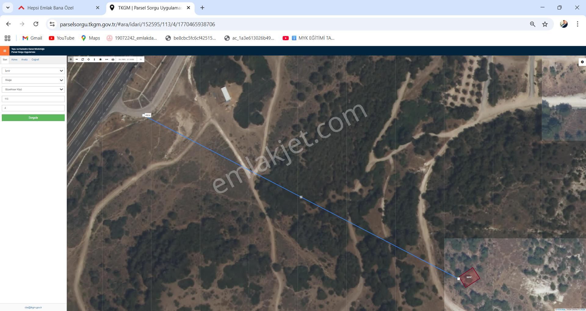 Kuzay Kök Gm;den Aliağa Güzelhisar Da Satılık Arsa