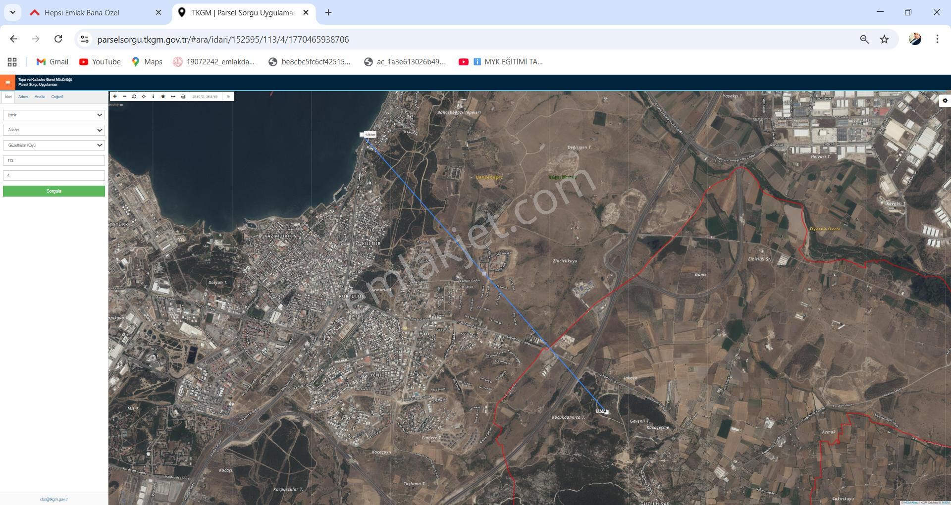 Kuzay Kök Gm;den Aliağa Güzelhisar Da Satılık Arsa - Görsel 2