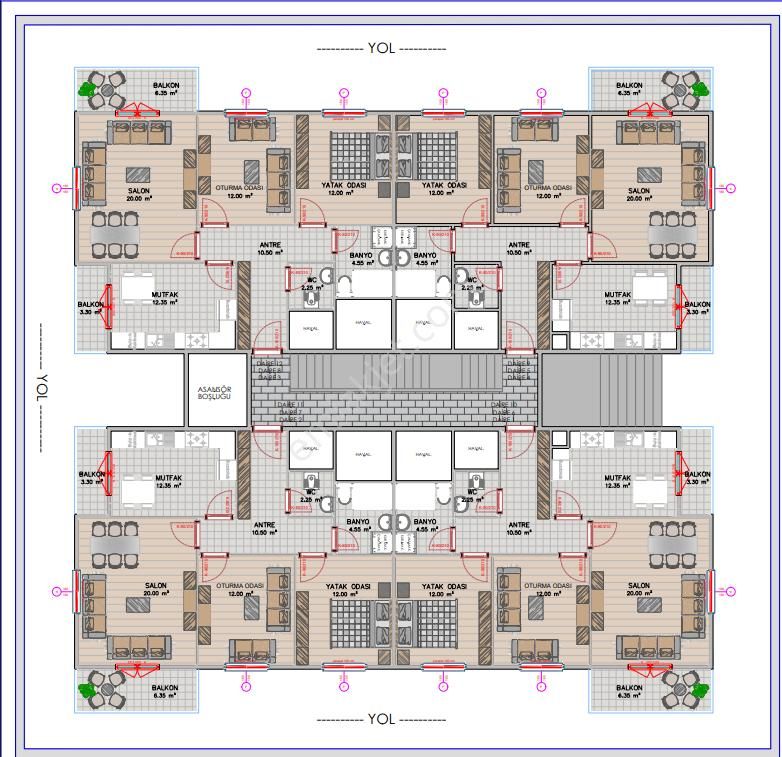 Afyyon Üçok Emlaktan Mareşal F. Çakmak Mah 2+1 Satılık Lüx Daireler - Görsel 9