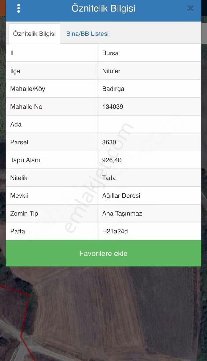 Badırga Da Satılık Sanayii Dibi Kıymetli Arazi