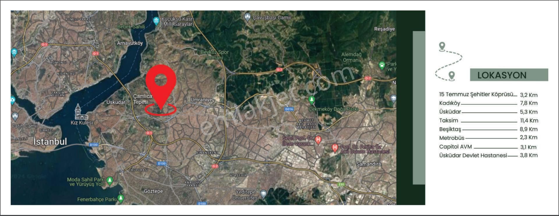 Bölgeninenözeli Kariyer Yapı Çamlıca Konakları Arakat 2+1 Daire - Görsel 16