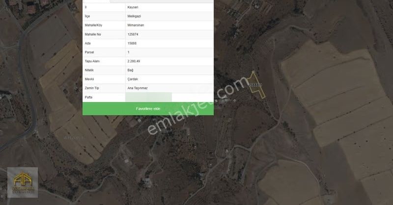 Özcan Ata Gayrimenkulden Mimarsinanda Satılık Tek Tapu Bağ - Görsel 2