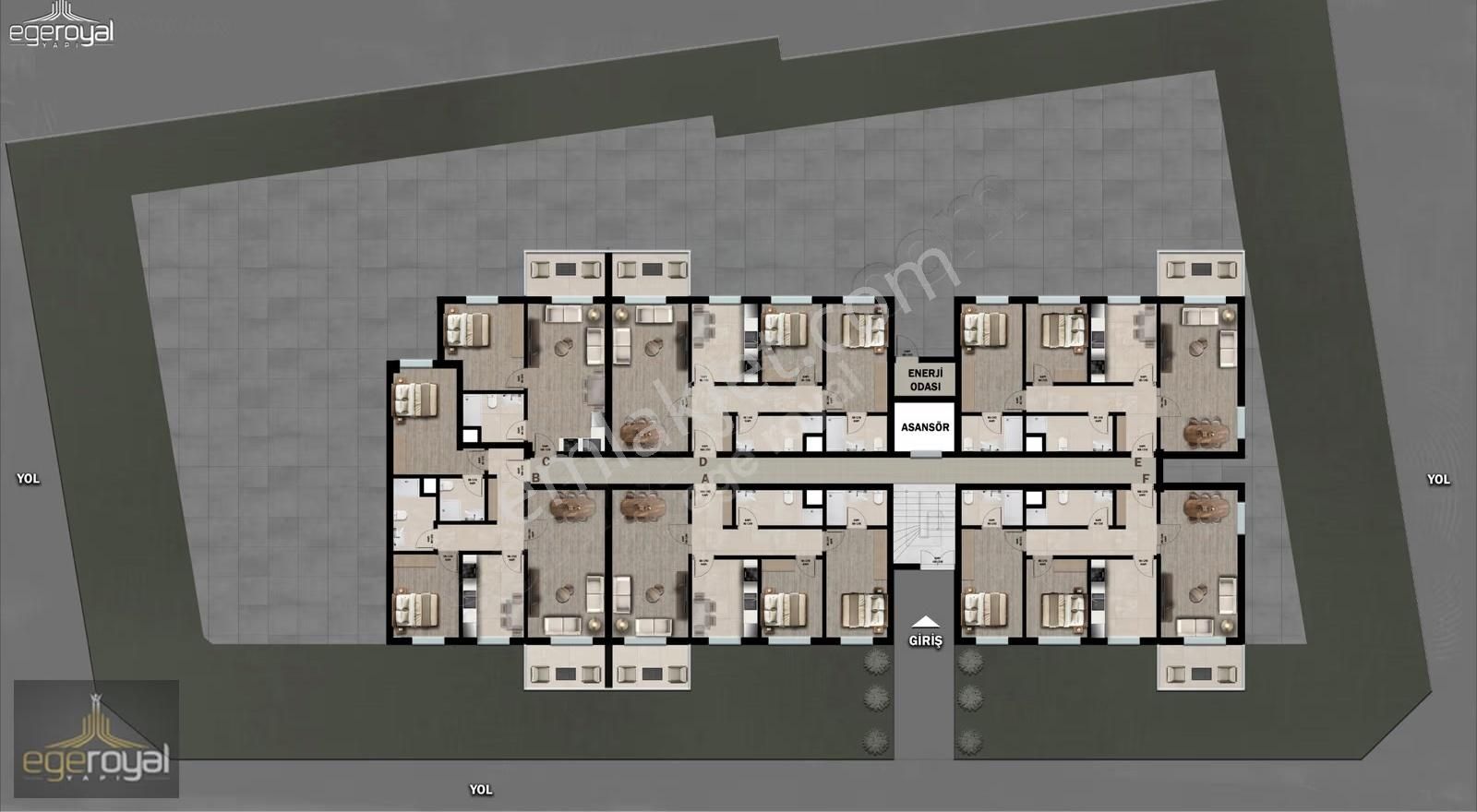 Yeni Mah. Site İçerisinde Yerden Isıtımalı Asansörlü 1+1 Daire - Görsel 2