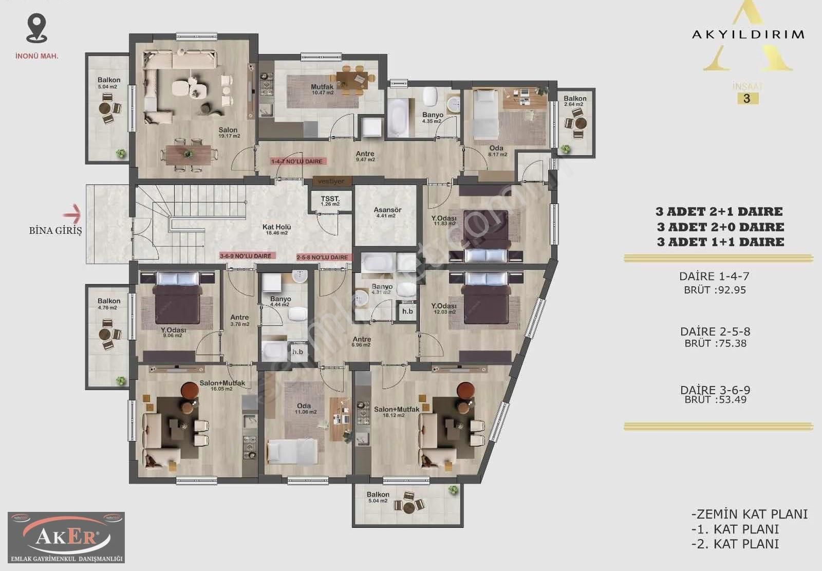 Aker Emlaktan Koridorlu 2+0 - Görsel 12