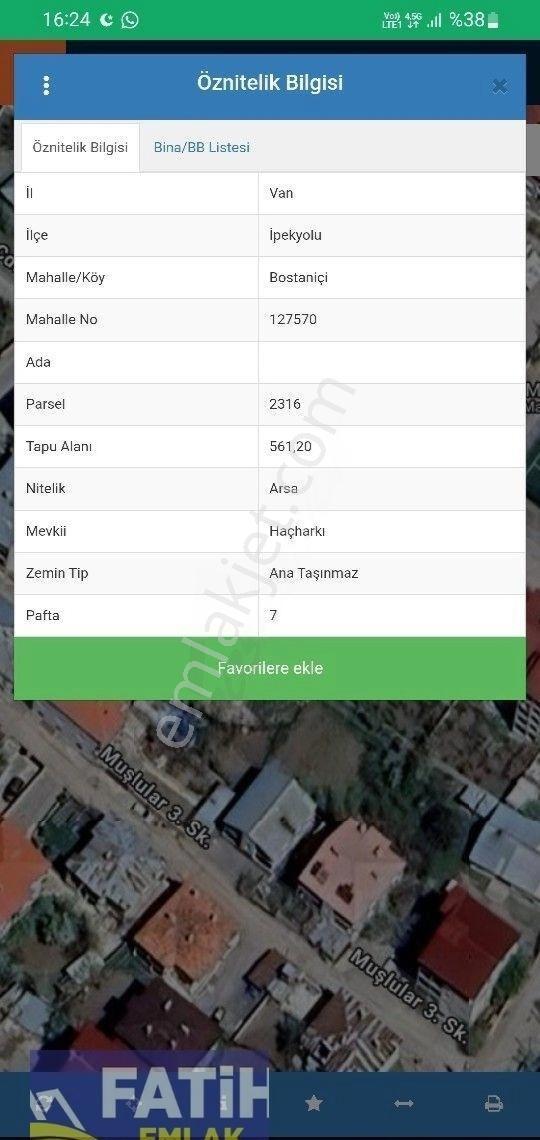 ‼️acil Satılık 561 M2 İmarlı Müstakil Arsa Kerim Tuncer Okulu Yanında Bostaniçi Mah İpekyolu - Görsel 4