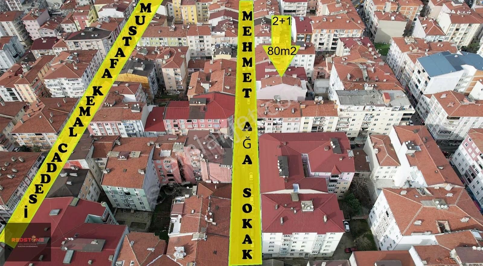Redstone'dan Reşadiyede Arakat 80 M2 2+1 Daire