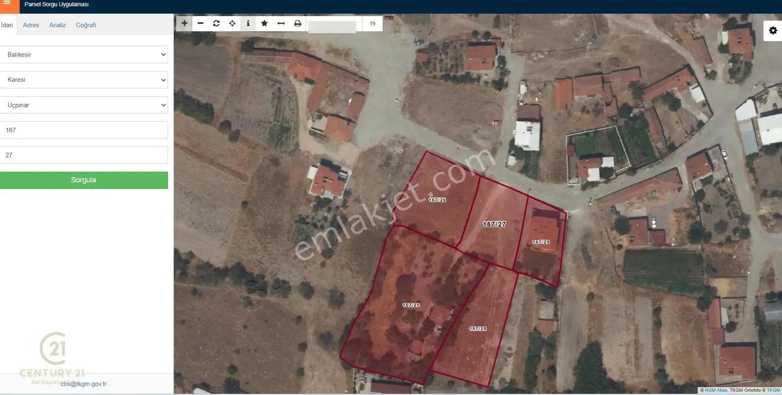 Century21 Bal'dan Balıkesir-karesi-üçpınarda Satılık Arsa - Görsel 2