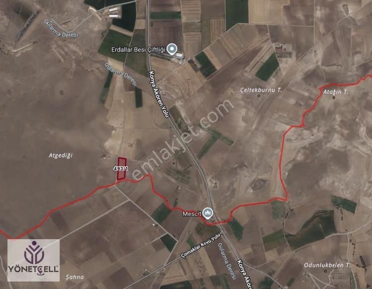 Yönetcell'den Hatunsaray'da Bulunan 10426m2 Satılık Tarla - Görsel 3